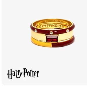 Pura vida x Harry Potter Gryffindor Gold and Red stackable Ring set